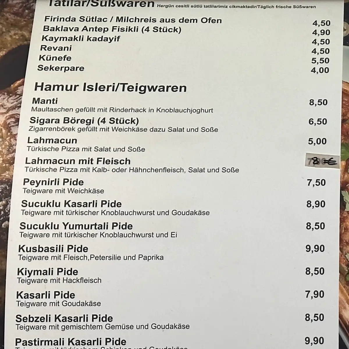 Speisekarte photo 7