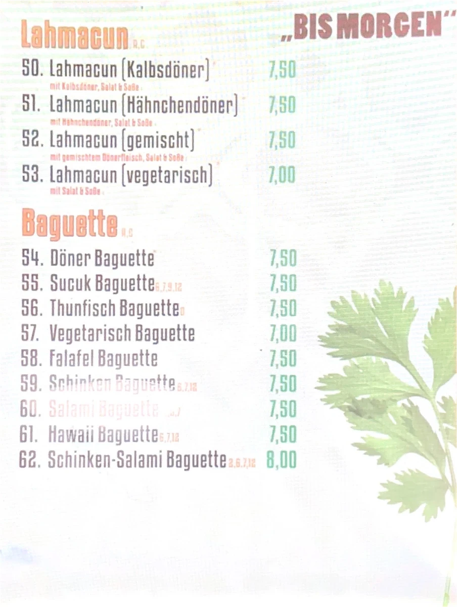 Speisekarte photo 3