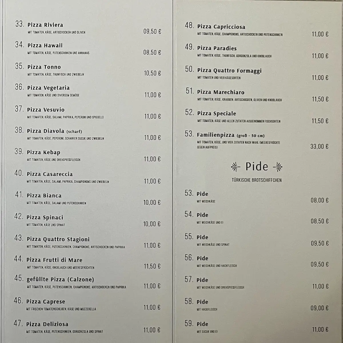 Speisekarte photo 3
