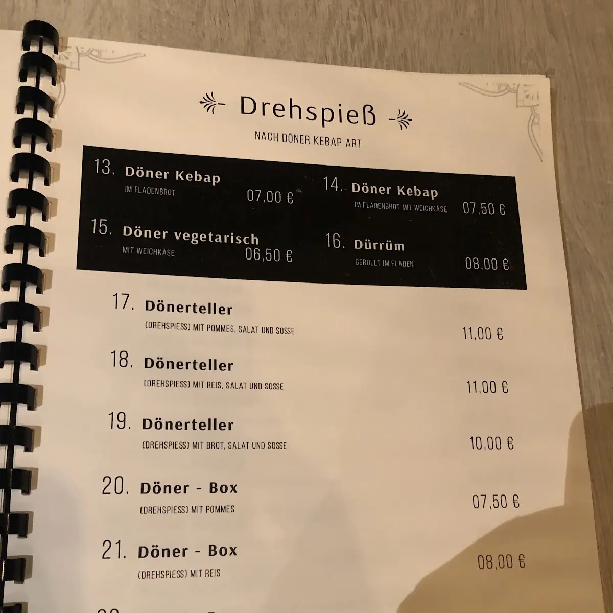 Speisekarte photo 4