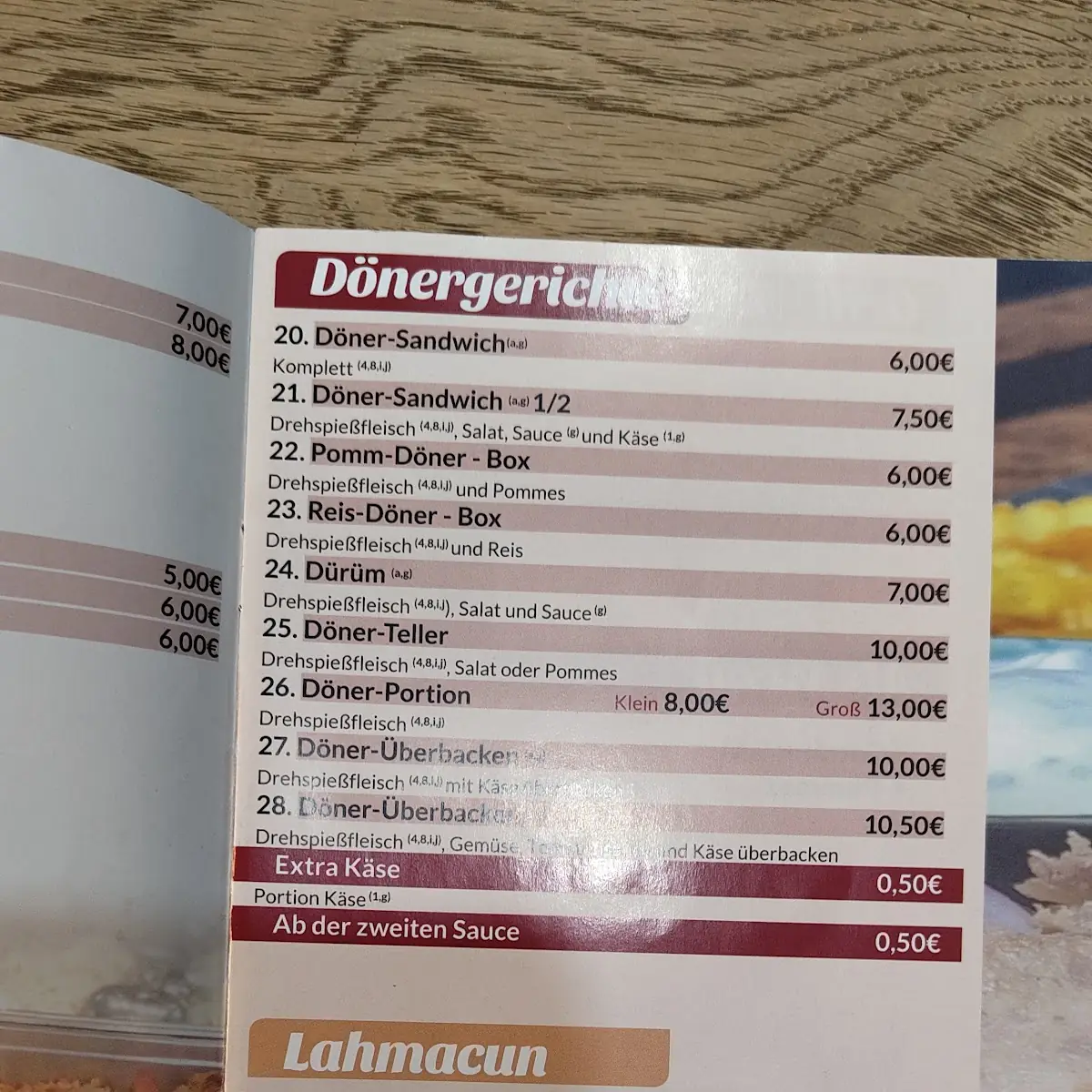Speisekarte photo 2
