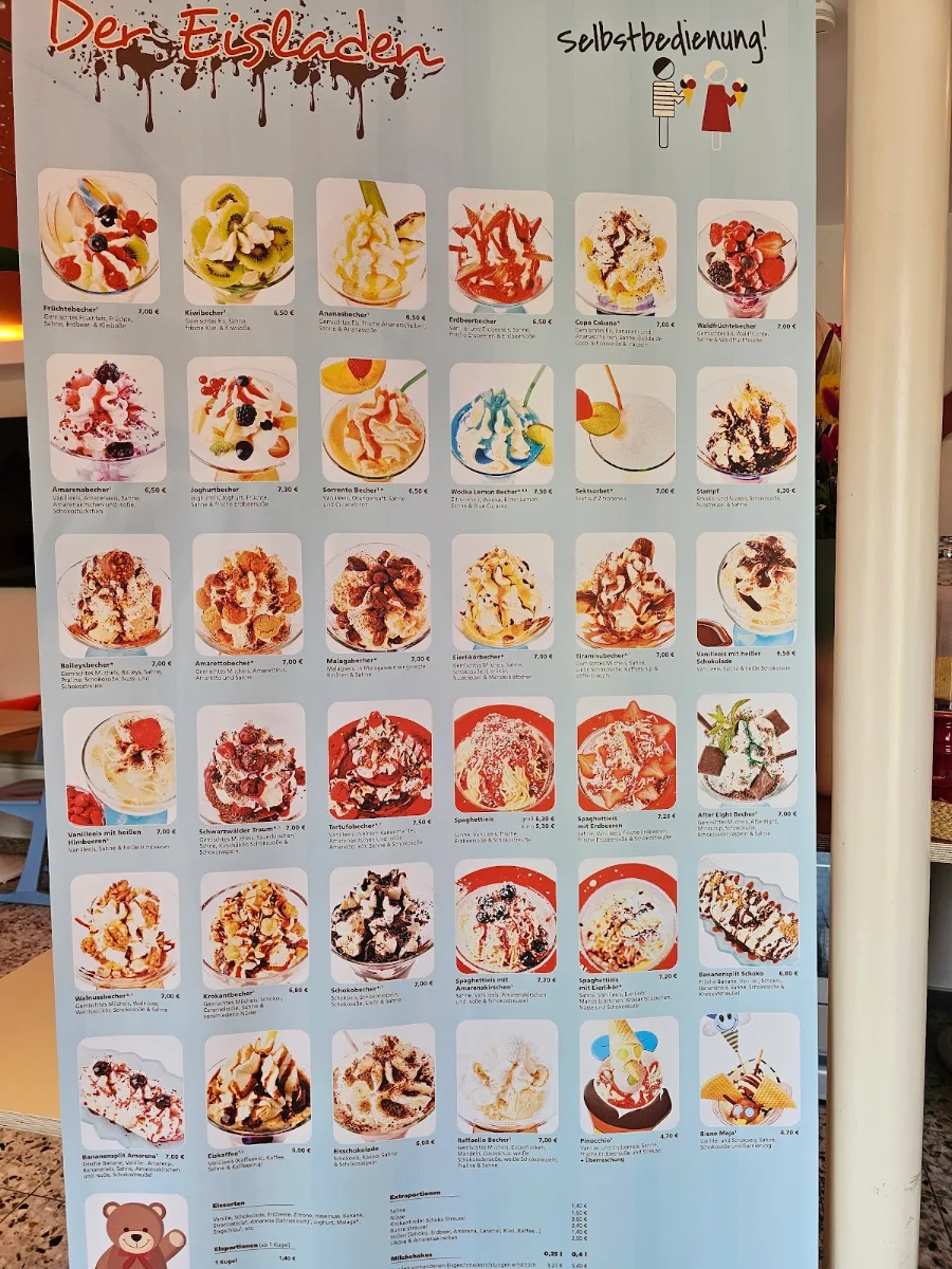 Speisekarte, Der Eisladen