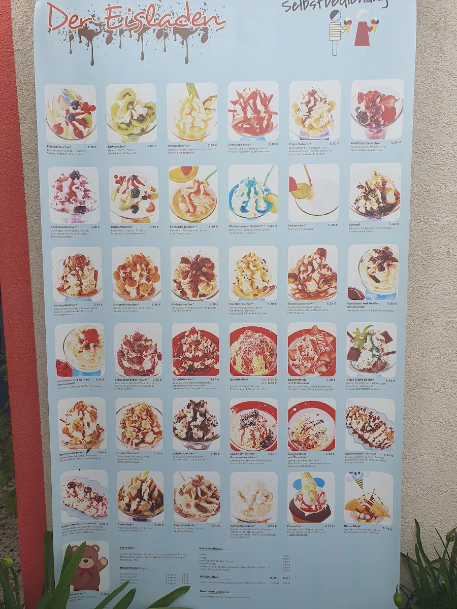 Speisekarte, Der Eisladen