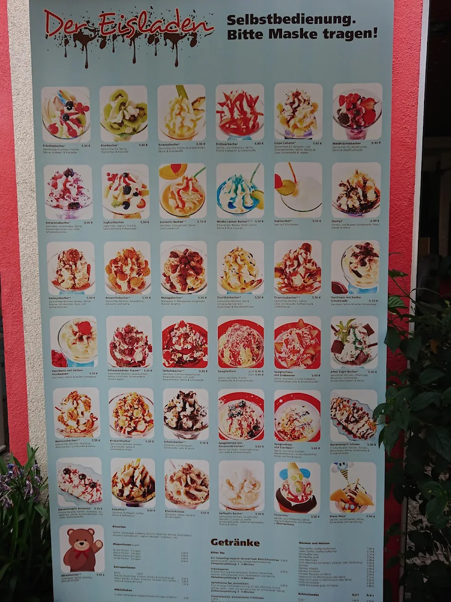 Speisekarte, Der Eisladen