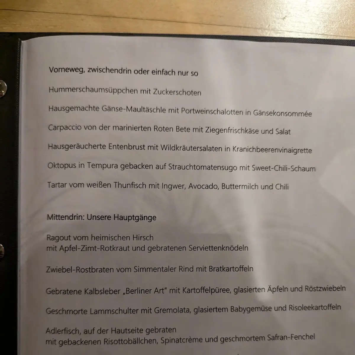 Speisekarte photo 3
