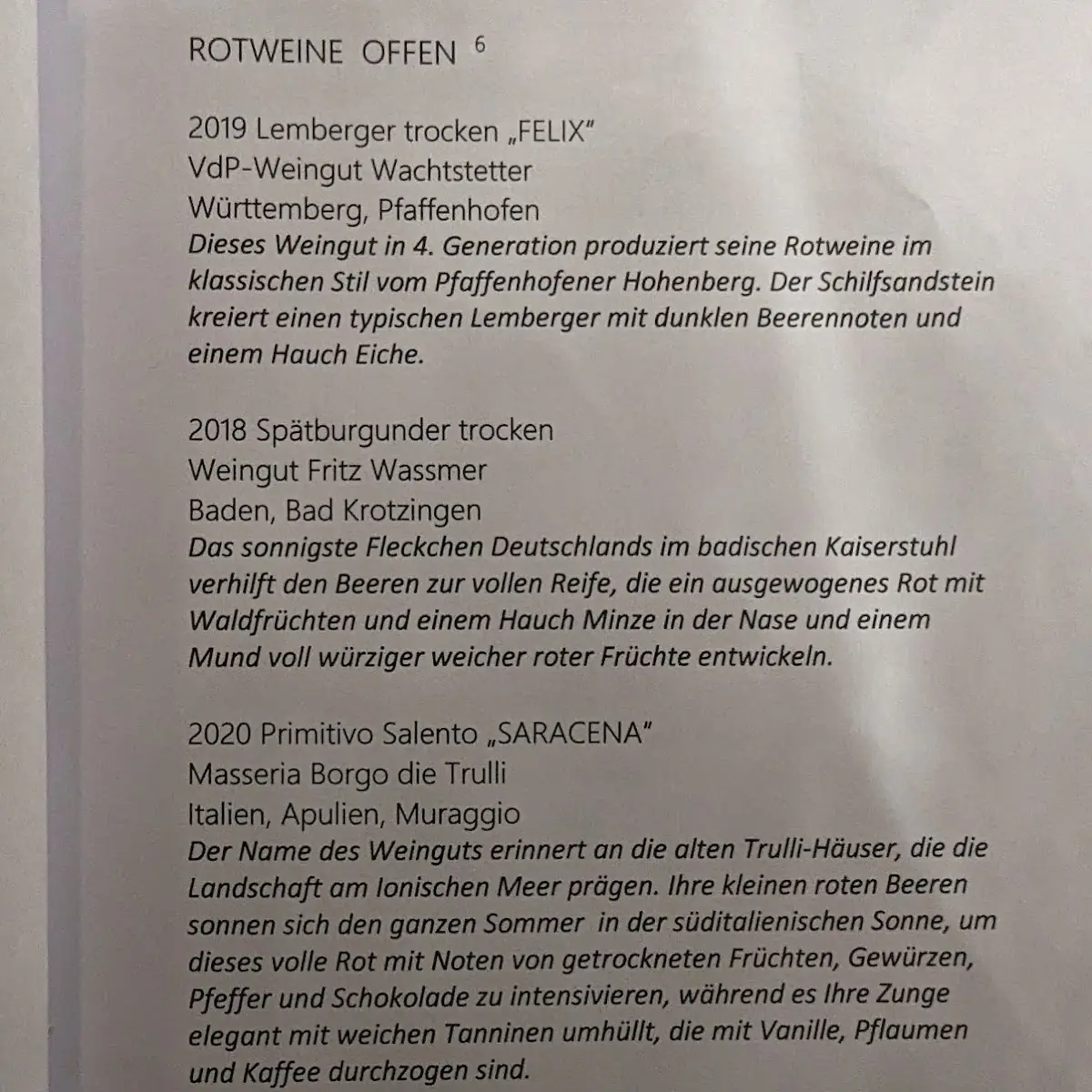 Speisekarte photo 5
