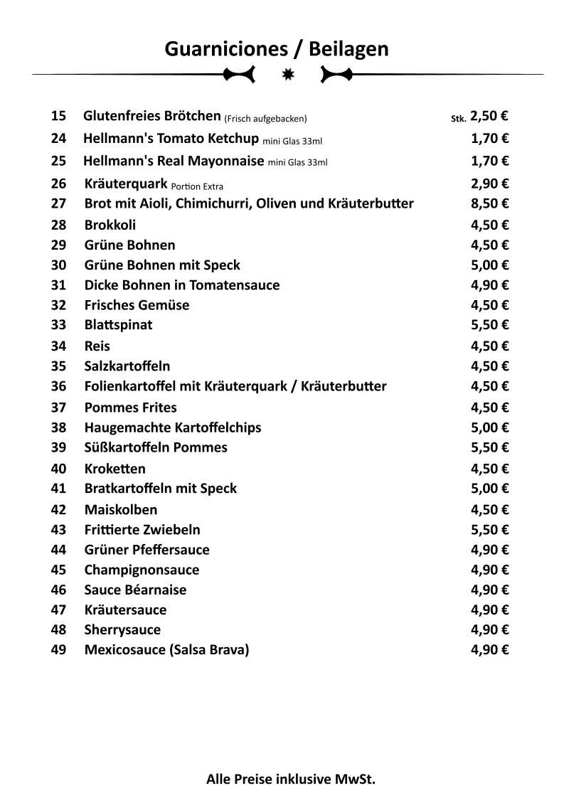 Speisekarte photo 3
