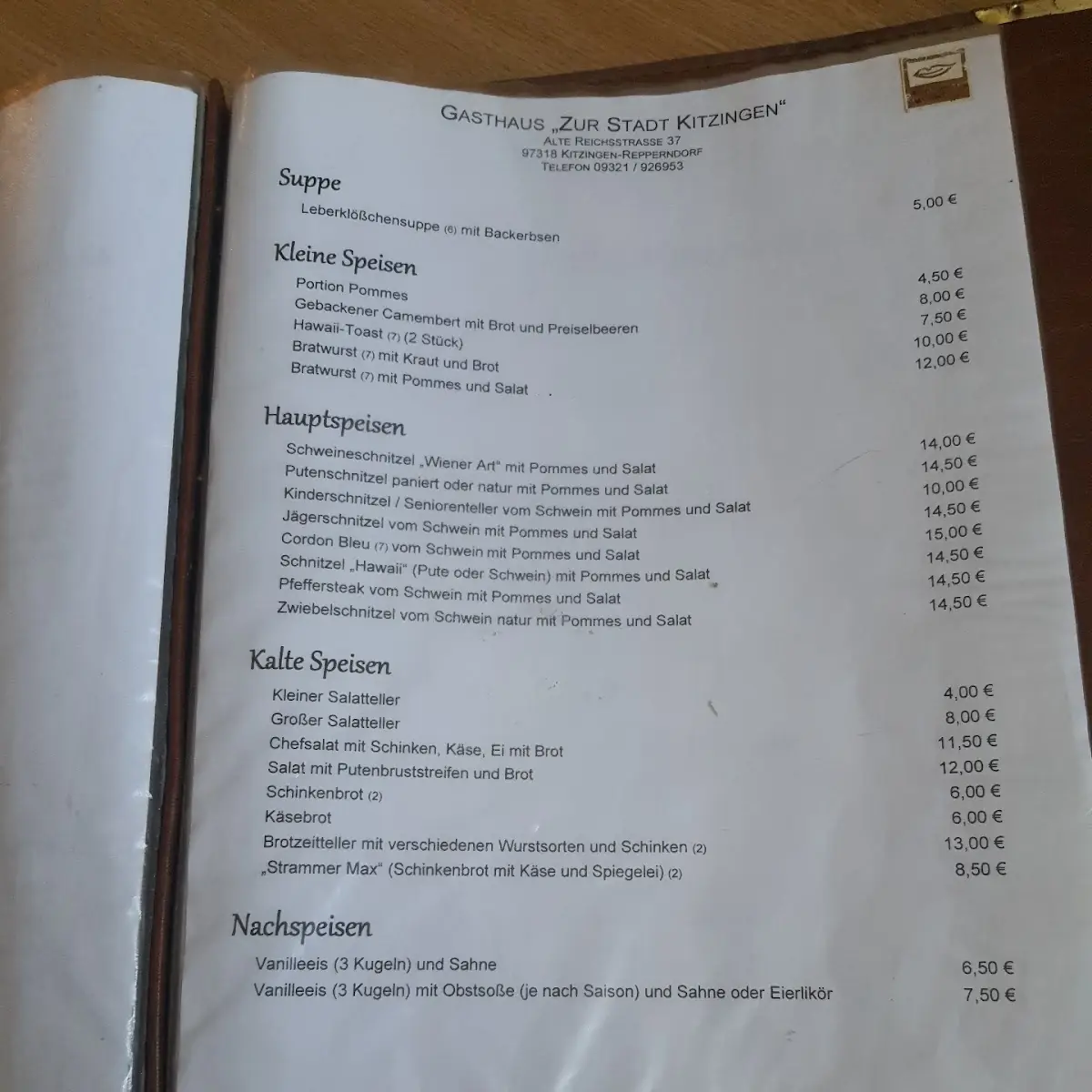 Speisekarte photo 1