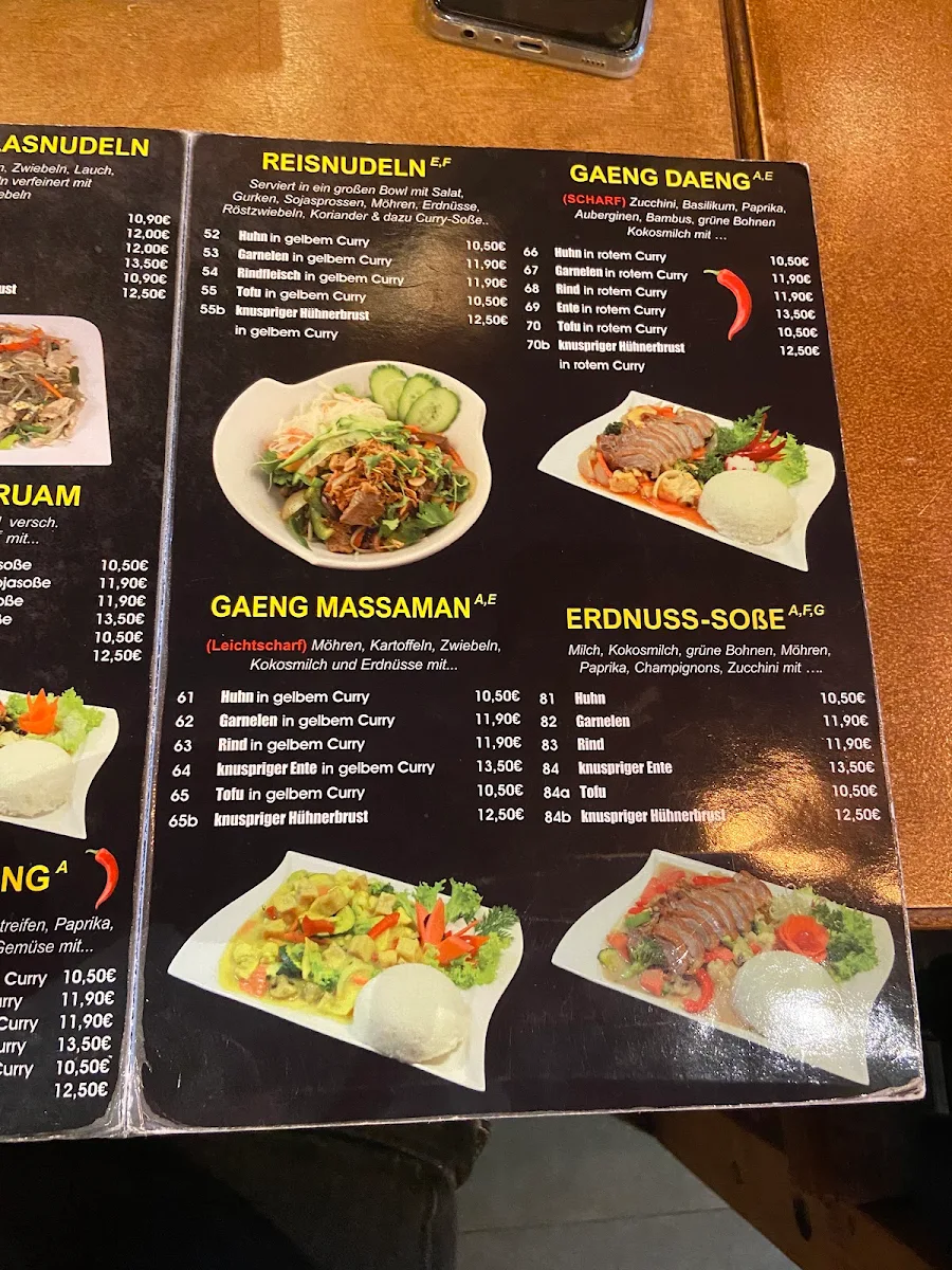 Speisekarte, Viet - Thai Cuisine