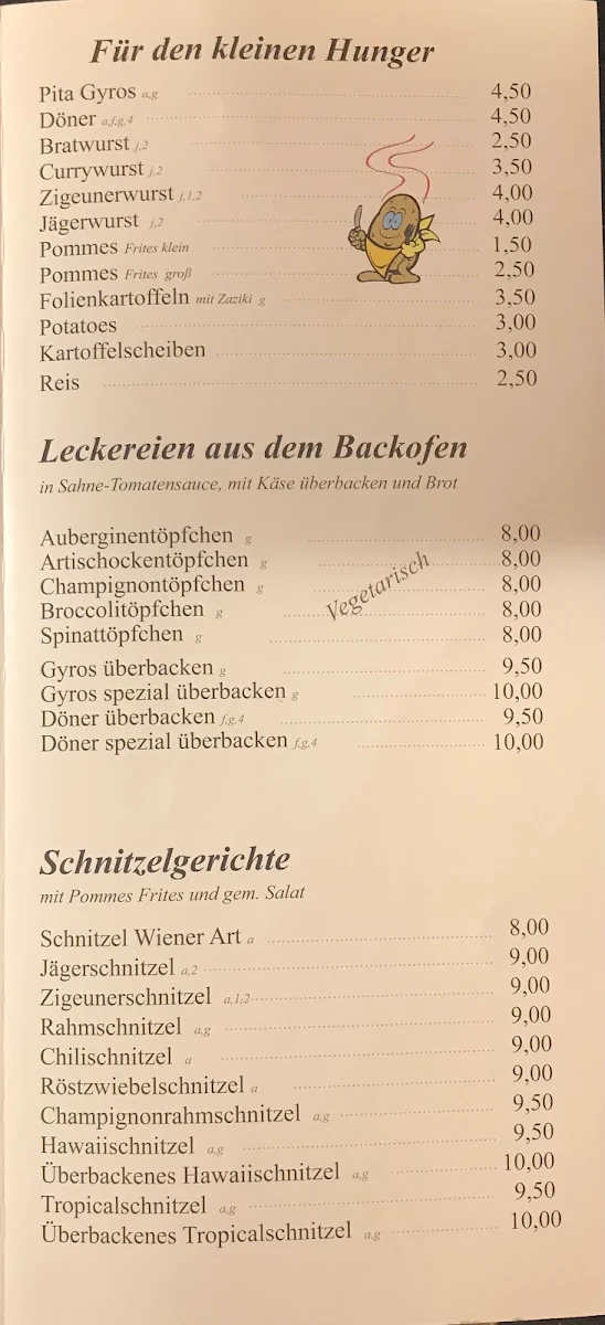 Speisekarte, Taverne Samos