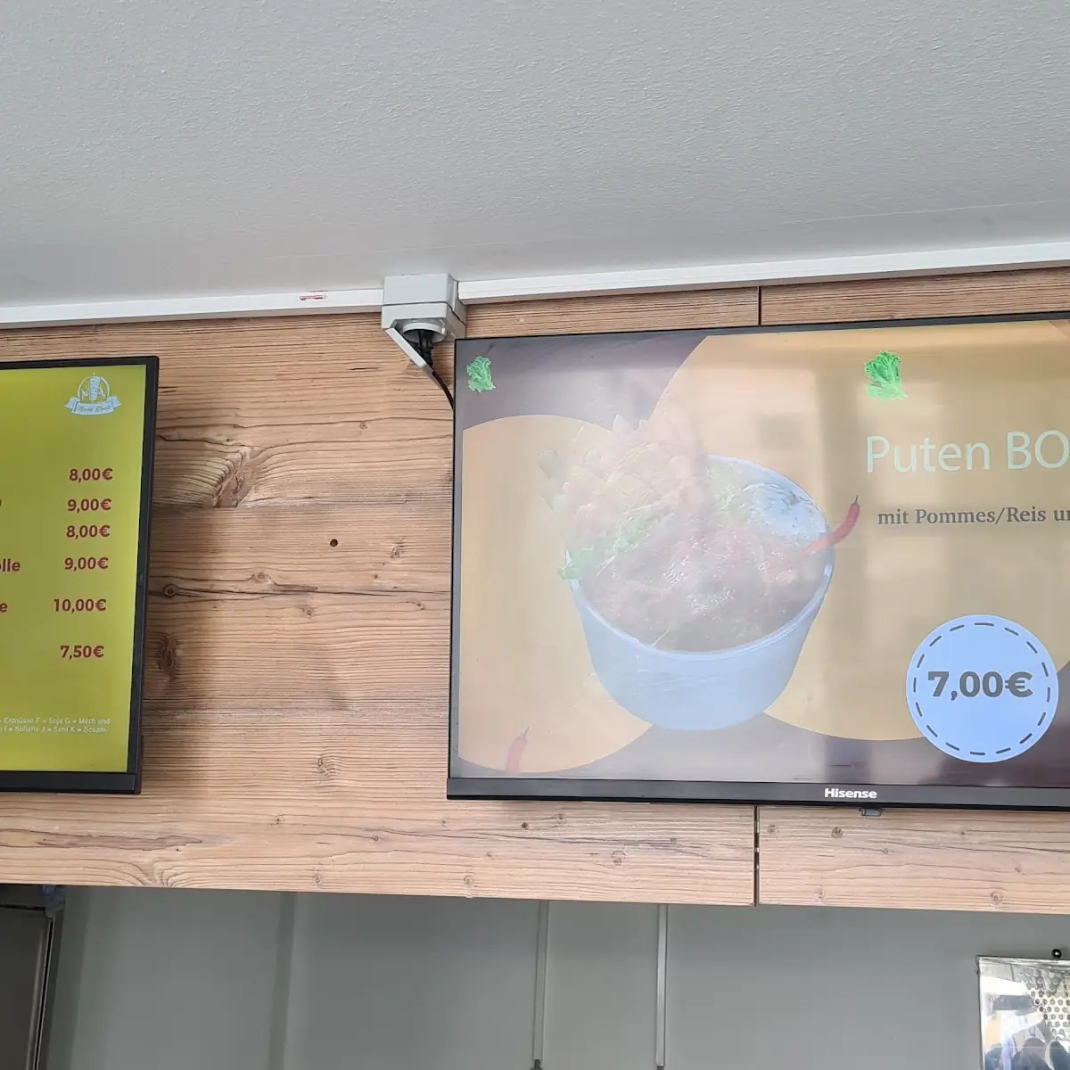 Speisekarte, Mindel Döner