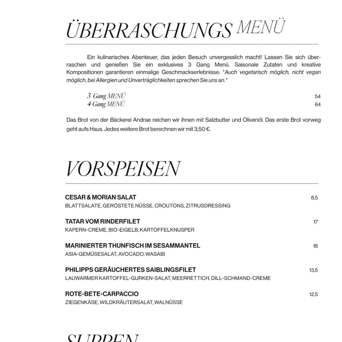 Speisekarte photo 1