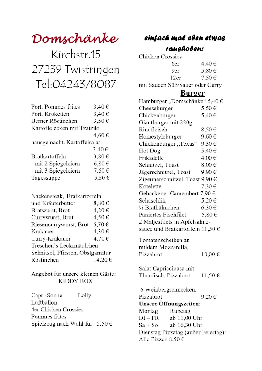 Speisekarte photo 2