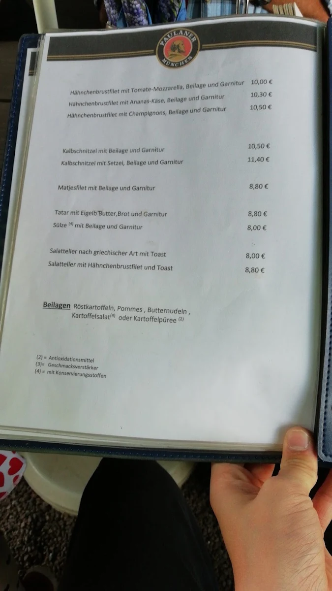 Speisekarte, Gaststätte Zum Löwen