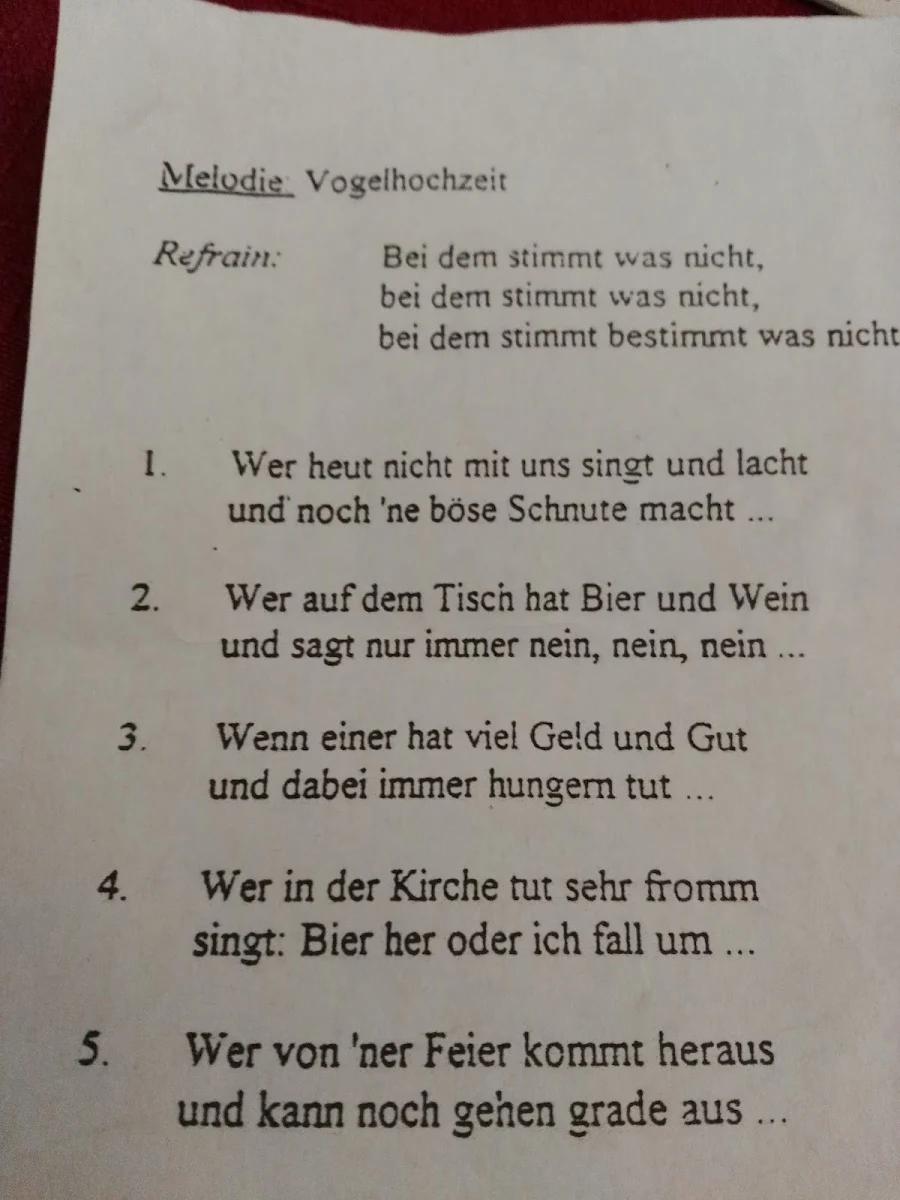 Speisekarte, Gaststätte Zum Löwen