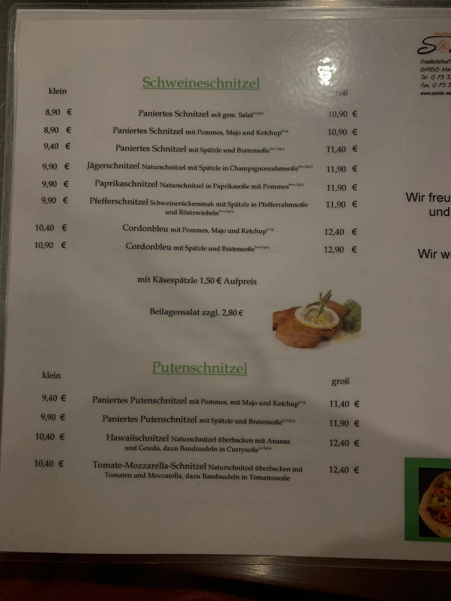 Speisekarte photo 9
