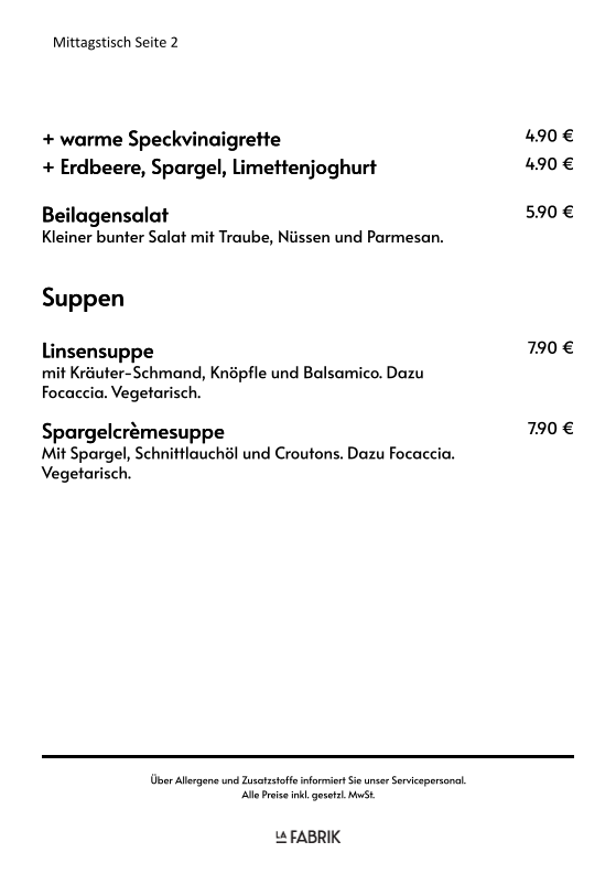 Speisekarte photo 10