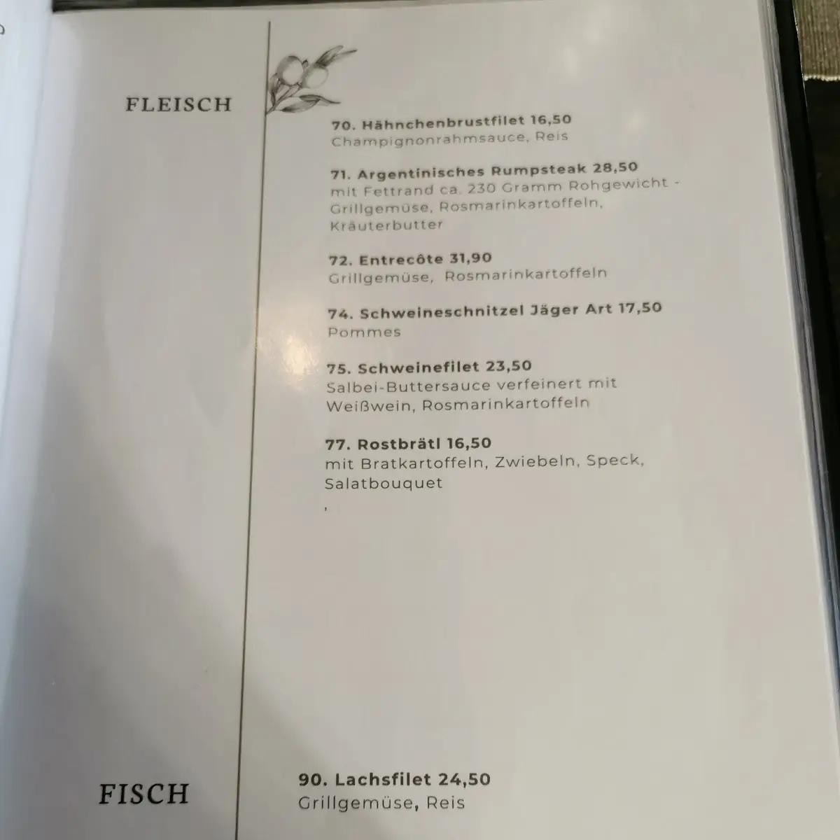 Speisekarte photo 2