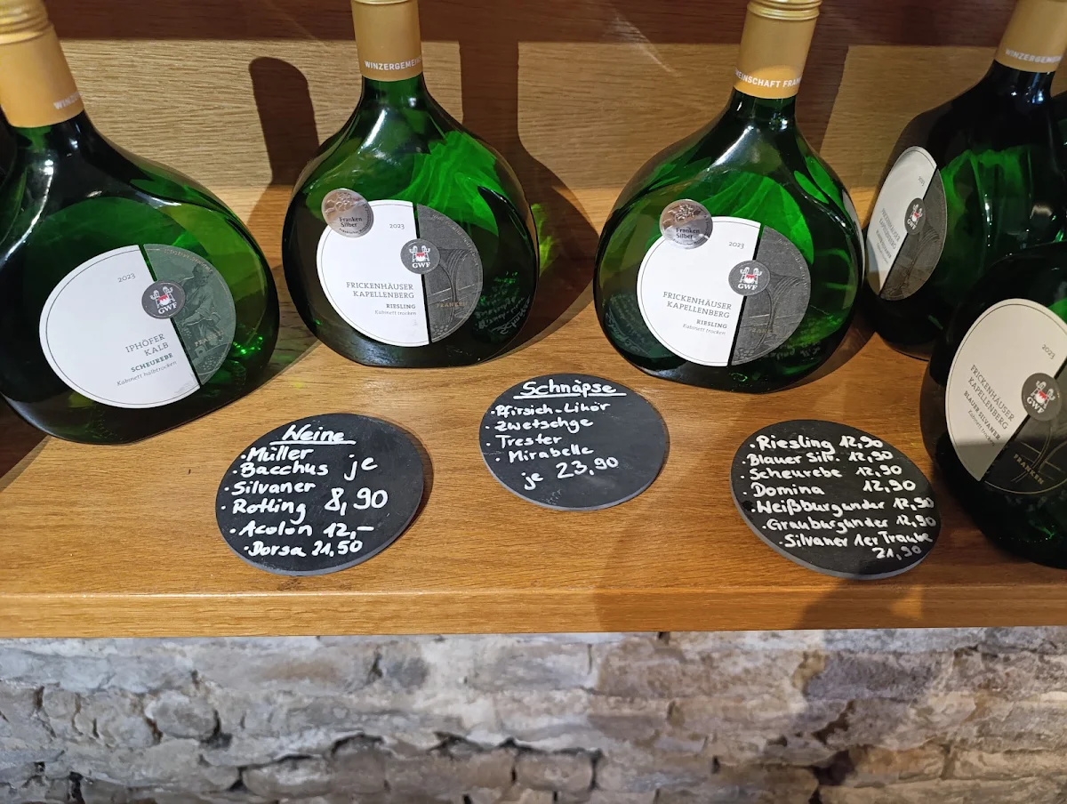 Speisekarte, WEINBISTRO FRICKENHAUSEN
