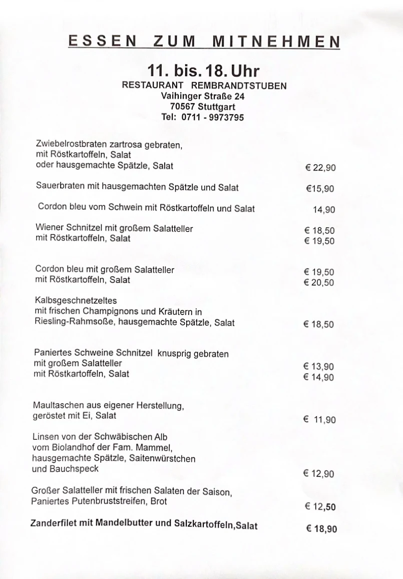 Speisekarte photo 1