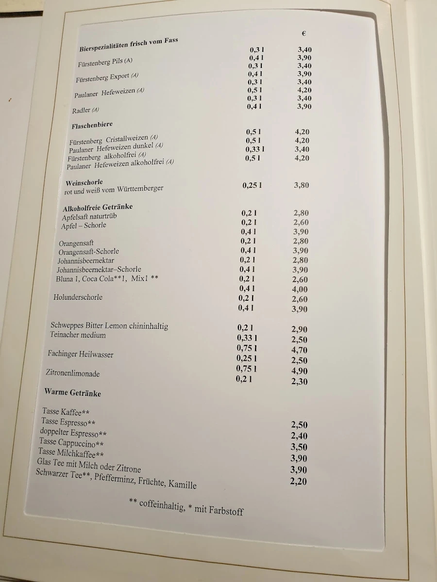 Speisekarte photo 2