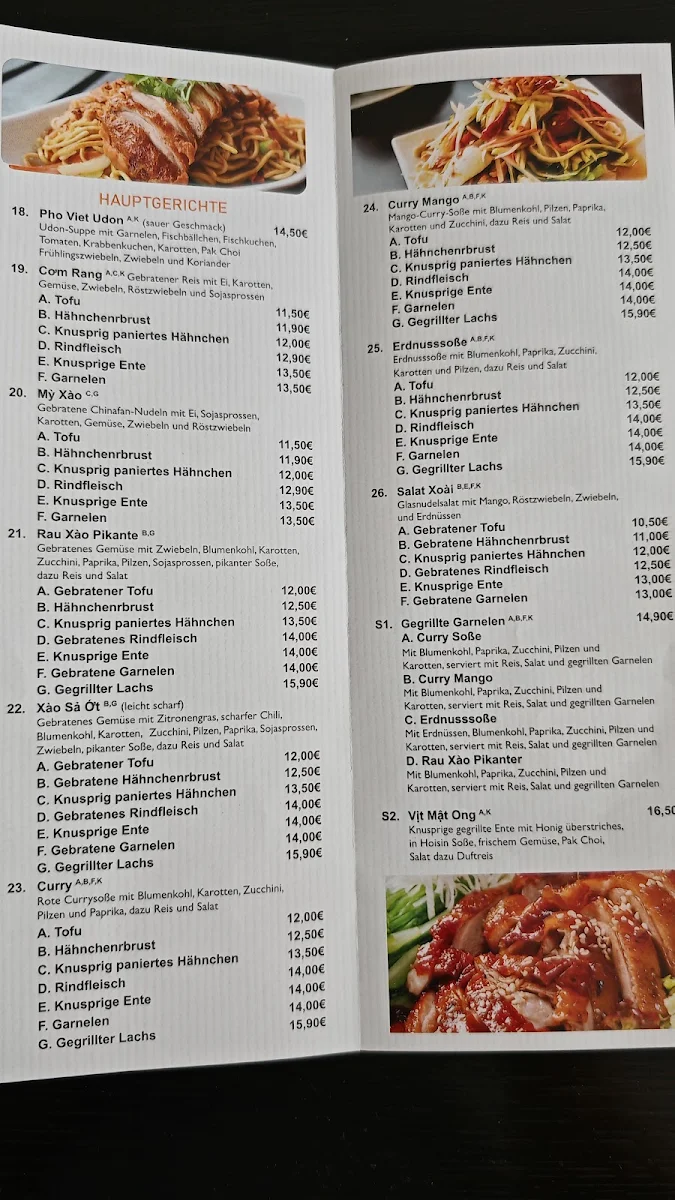 Speisekarte, Pho Viet