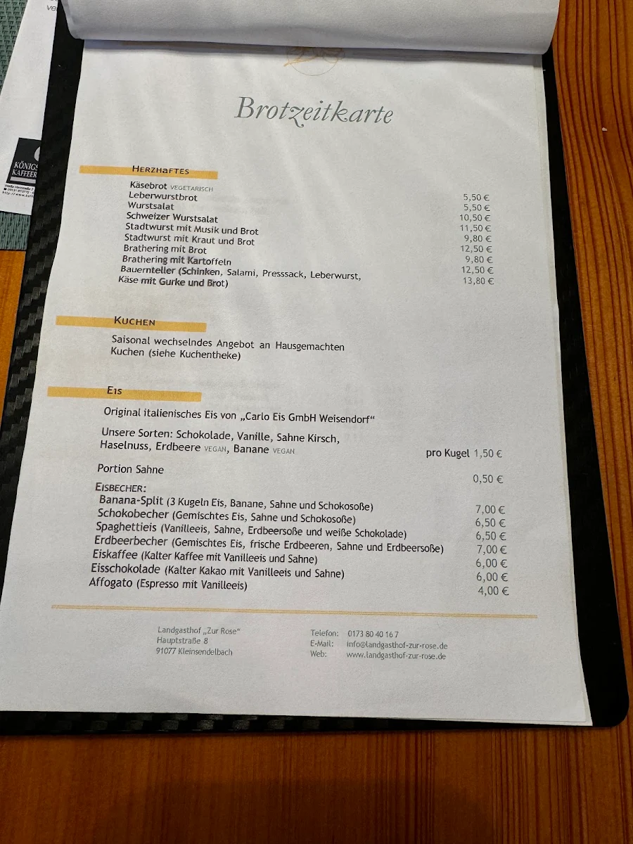 Speisekarte photo 1