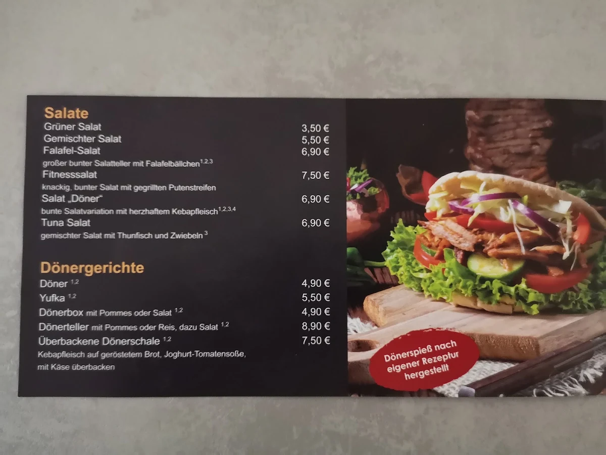 Speisekarte, Global Grill