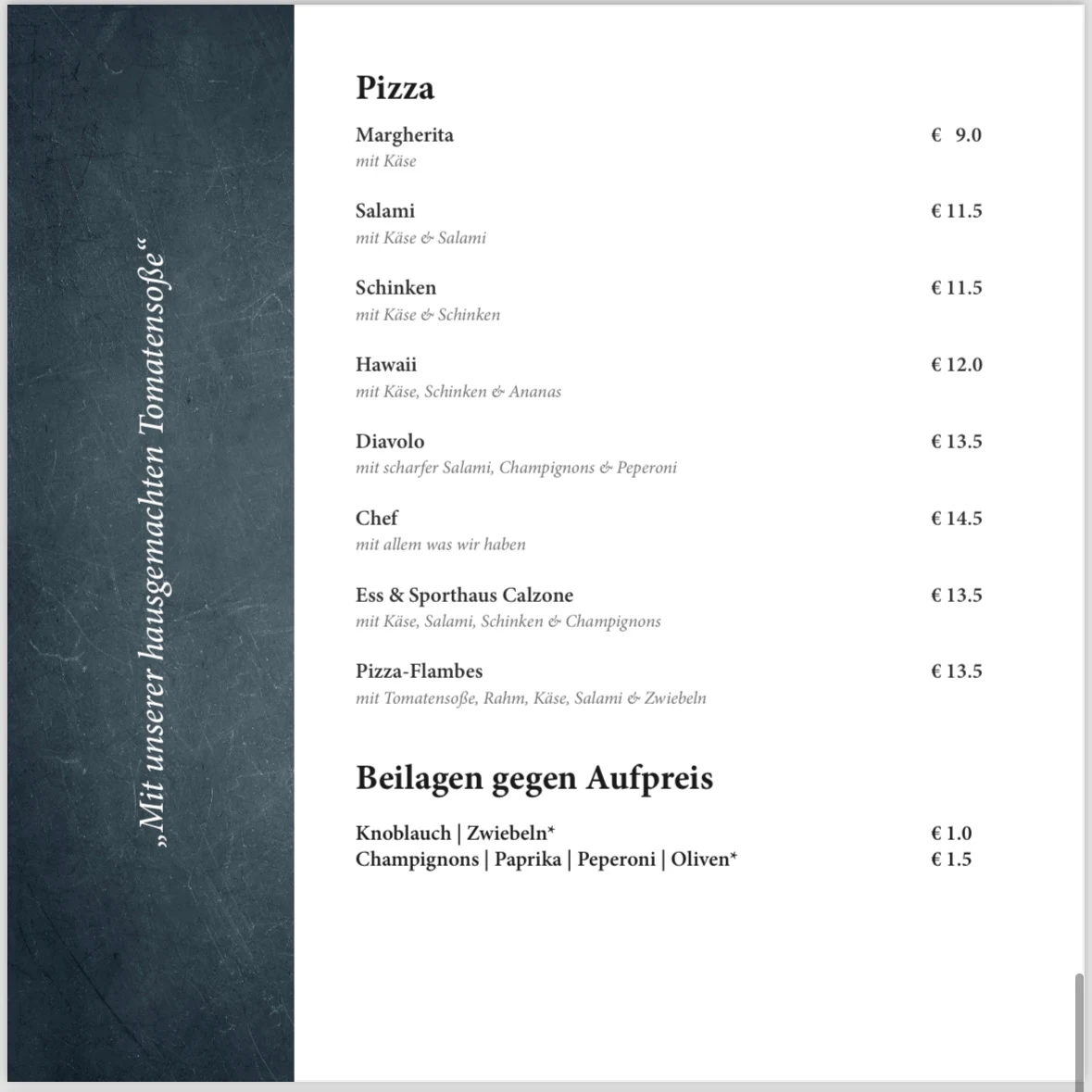 Speisekarte photo 3