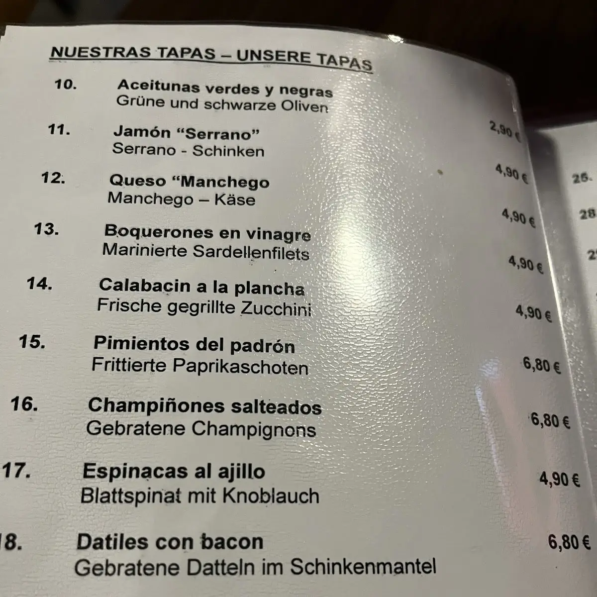 Speisekarte photo 2