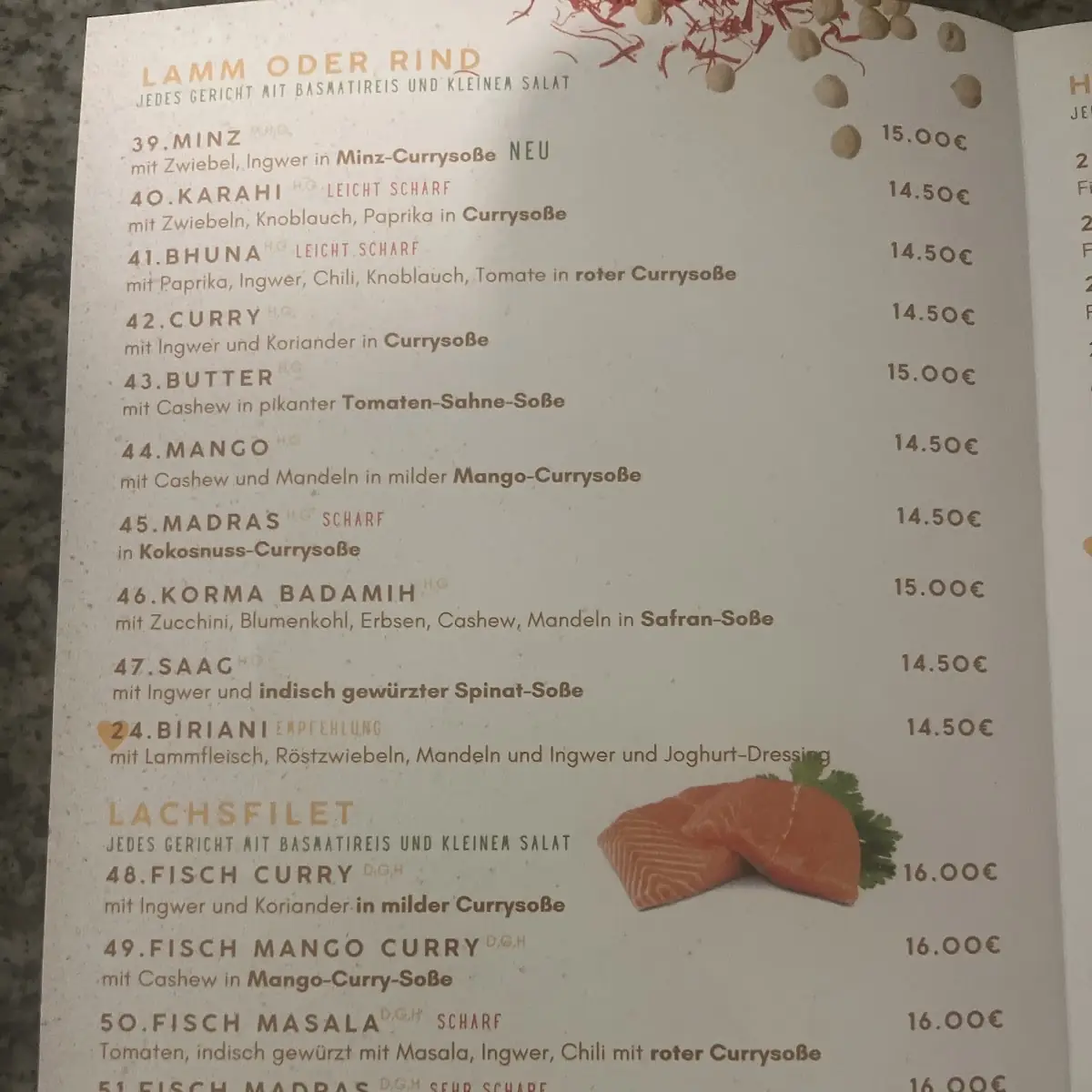 Speisekarte photo 5
