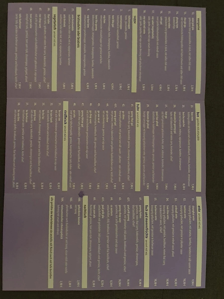Speisekarte photo 2