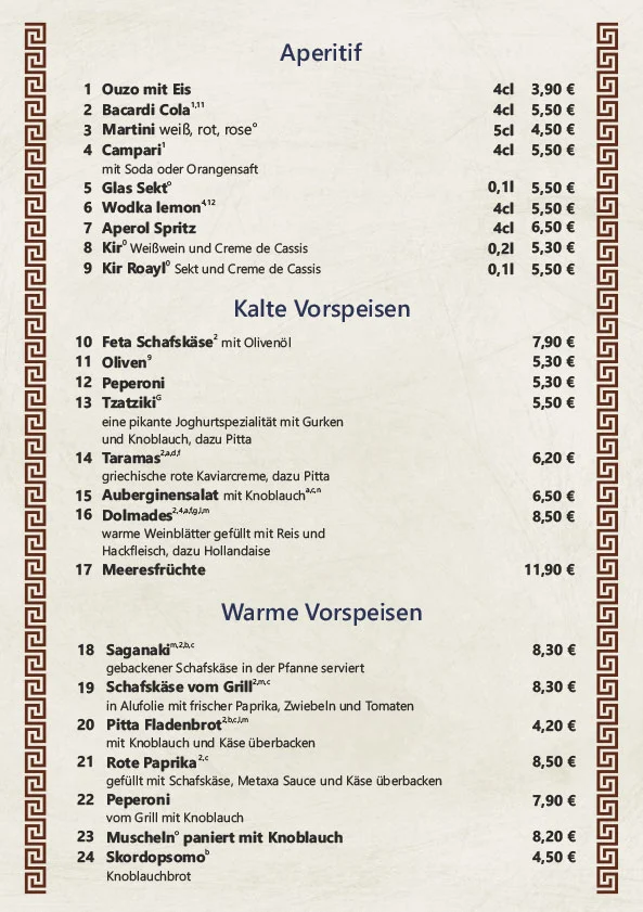 Speisekarte photo 1