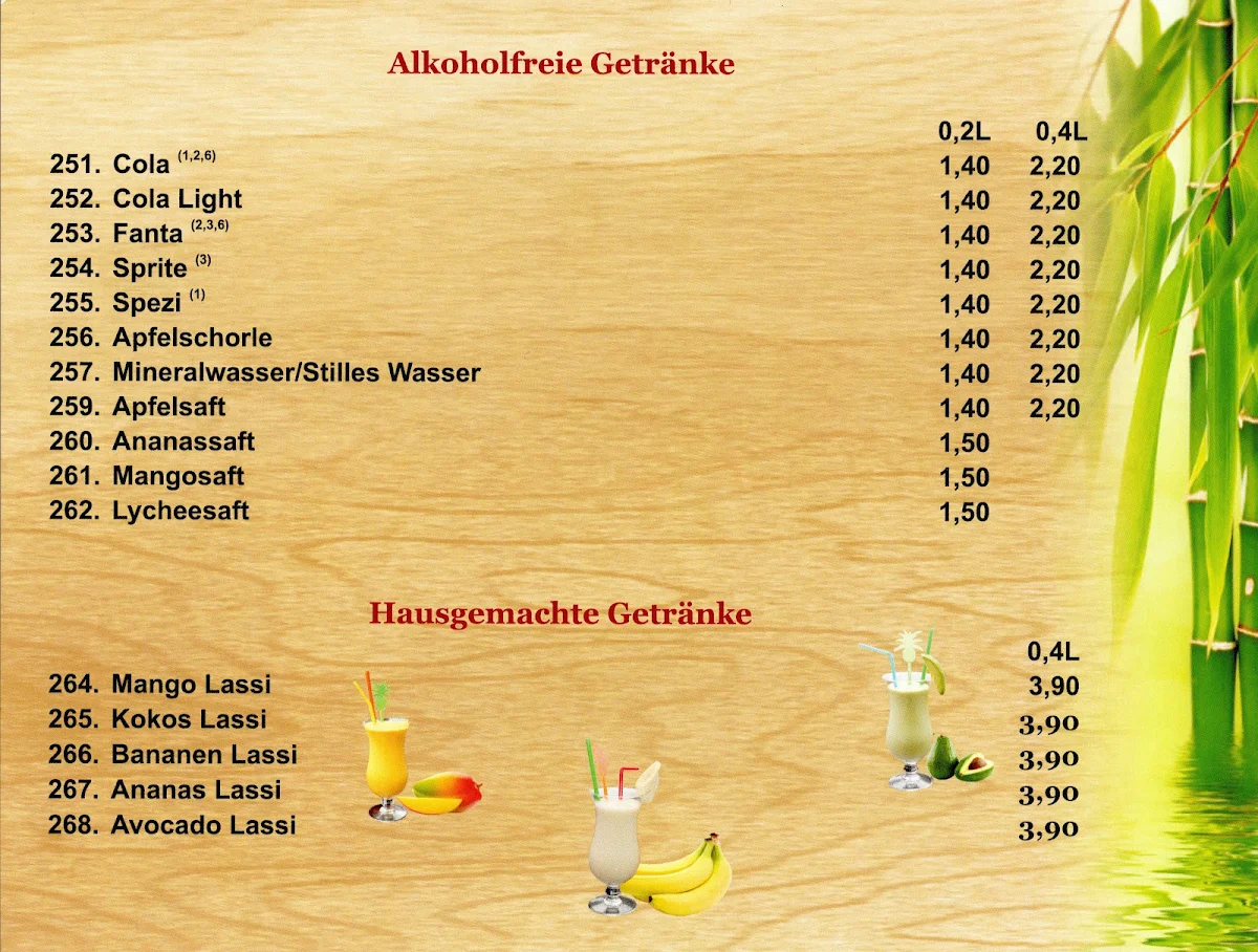 Speisekarte, 6868 Restaurant