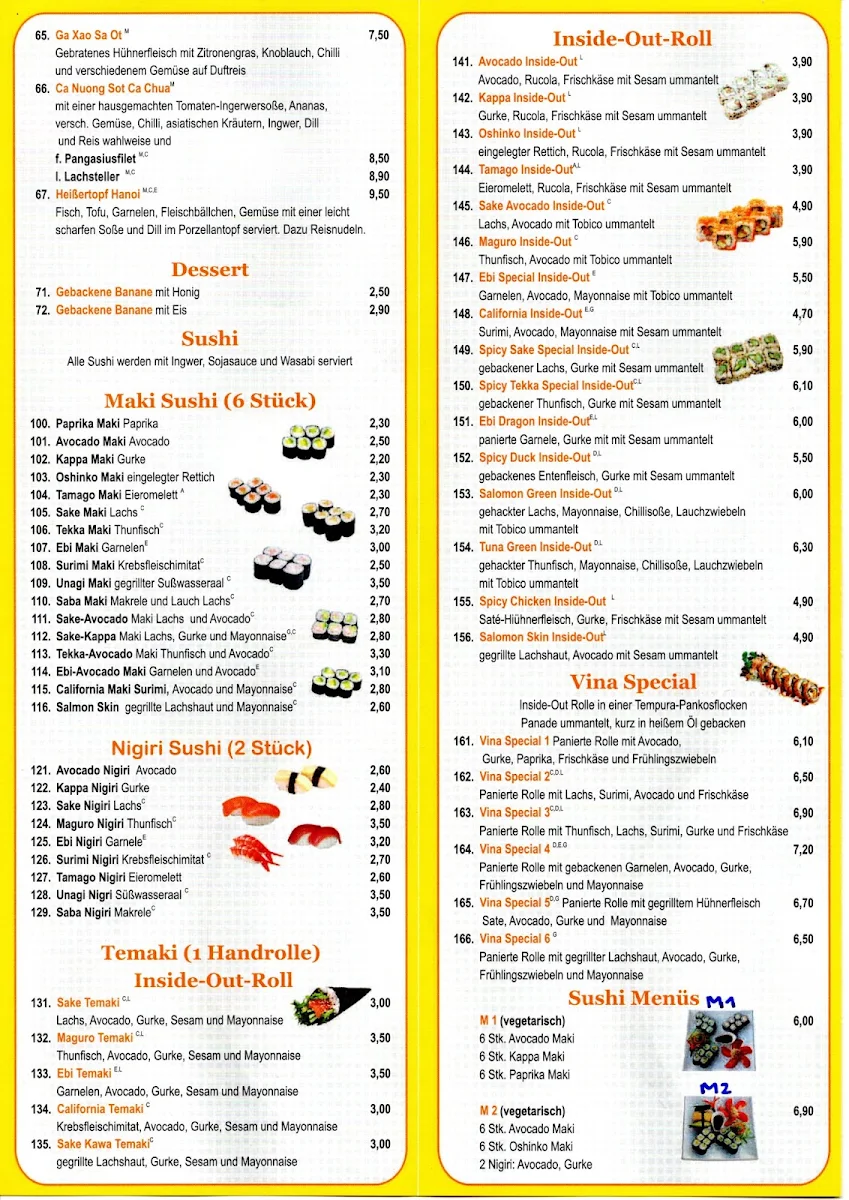 Speisekarte, 6868 Restaurant
