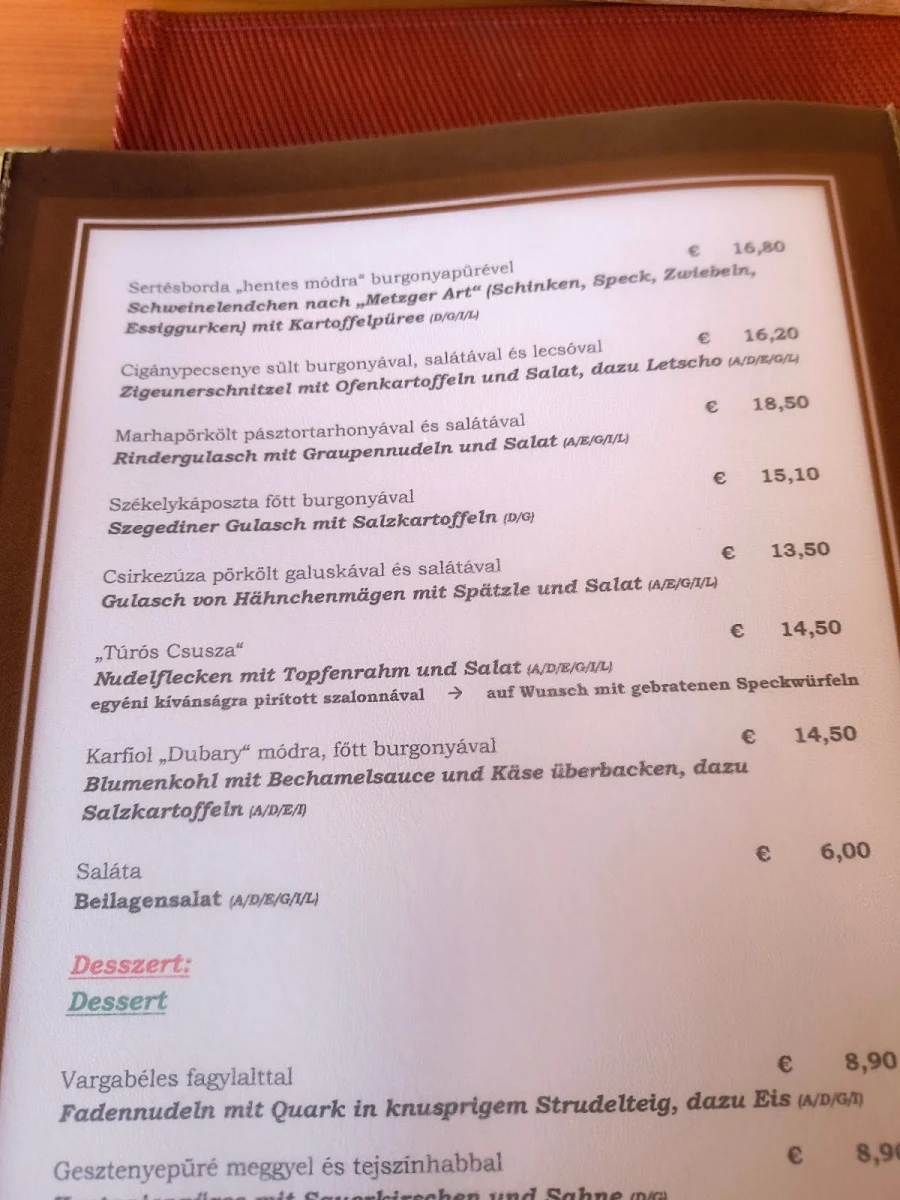 Speisekarte photo 1