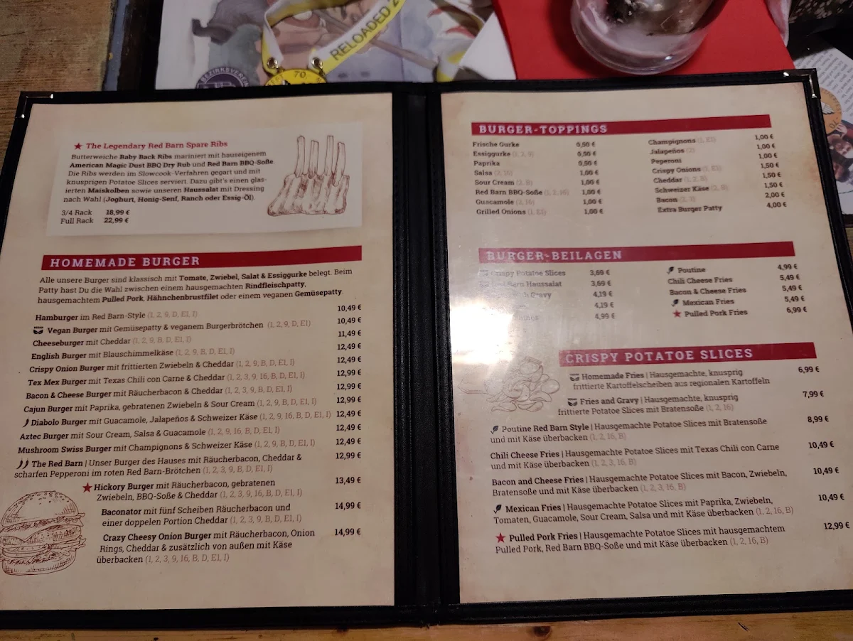 Speisekarte, Red Barn | Western BBQ Restaurant