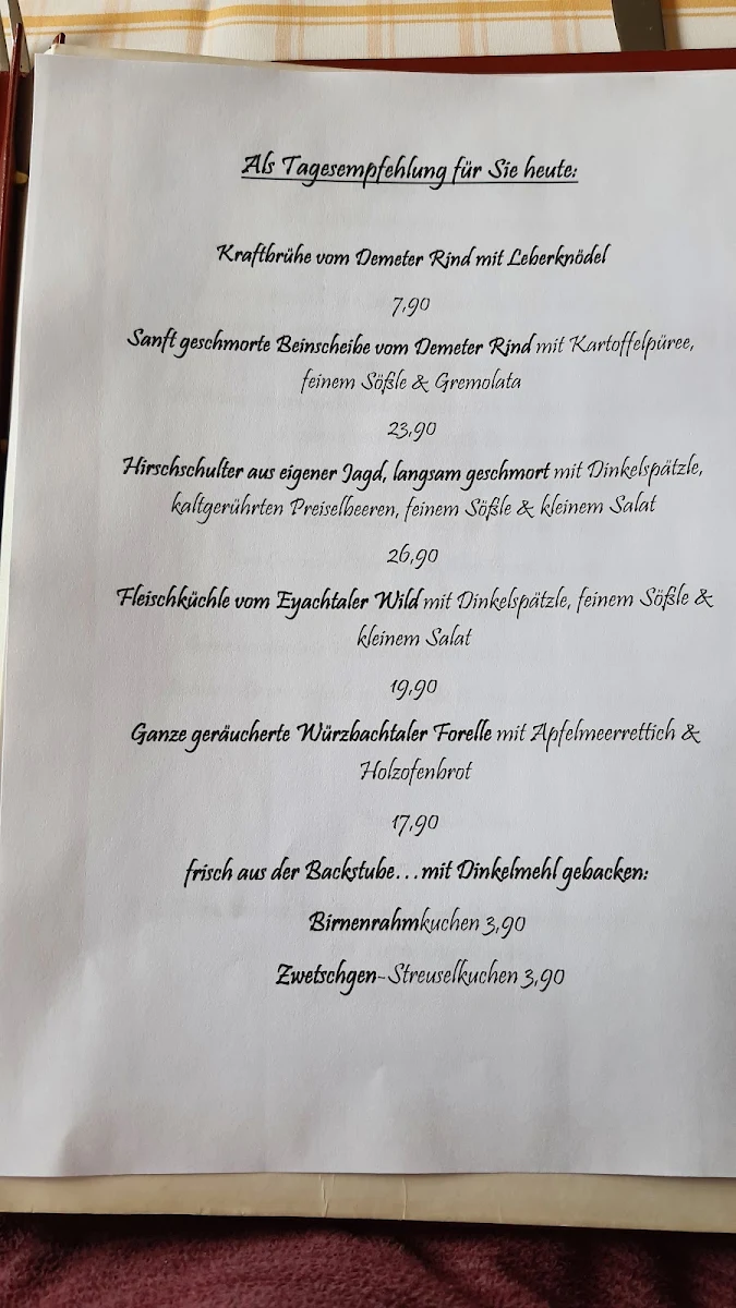 Speisekarte photo 2