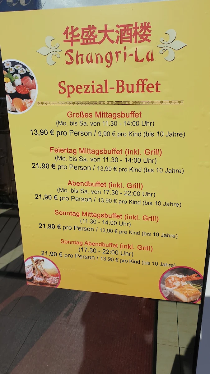 Speisekarte, Shangri-La