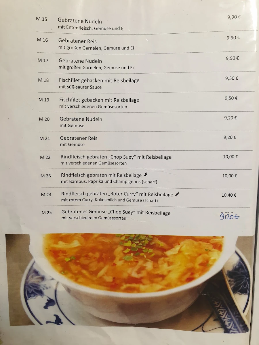 Speisekarte, Restaurant Anh Linh