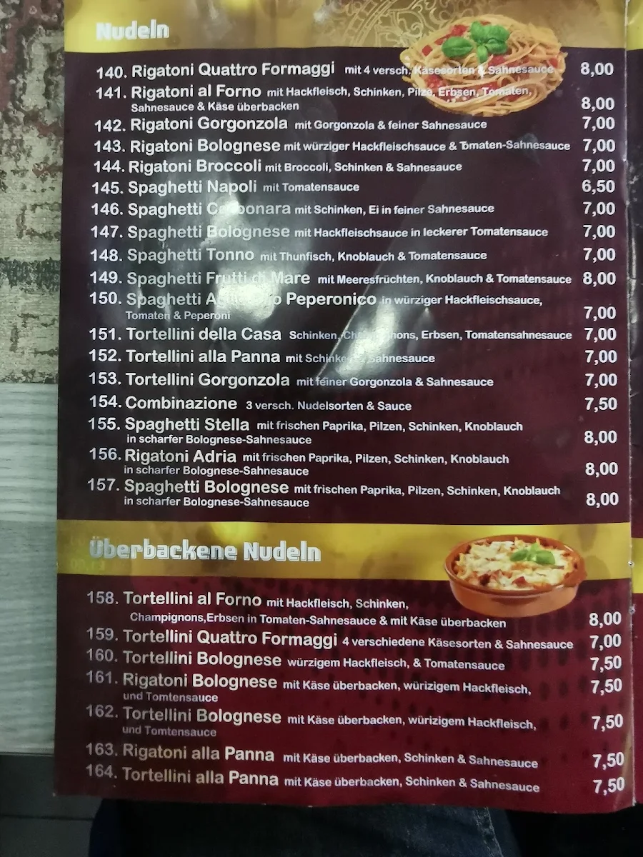 Speisekarte, GHARIB Pizzeria