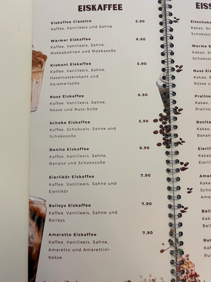 Speisekarte, Eiscafé Florenz Leipzig