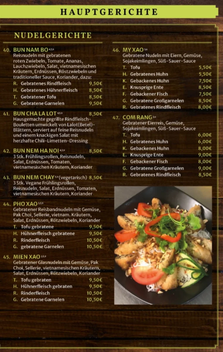 Speisekarte, Pho Phan