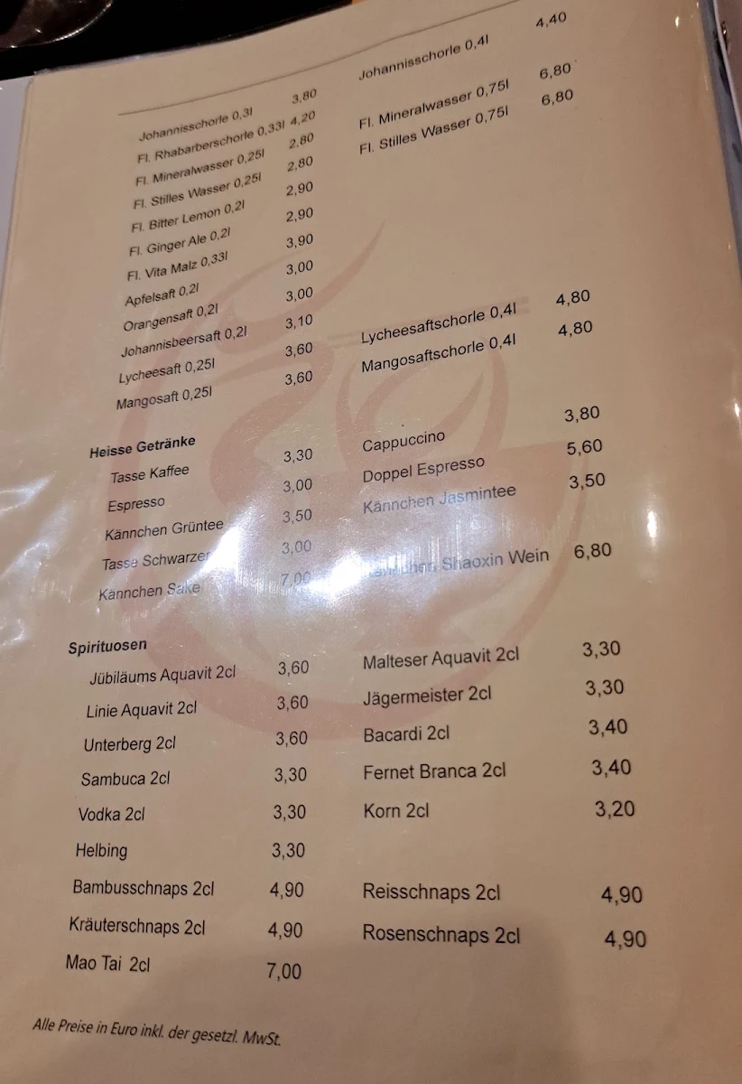 Speisekarte, Restaurant YUMMY