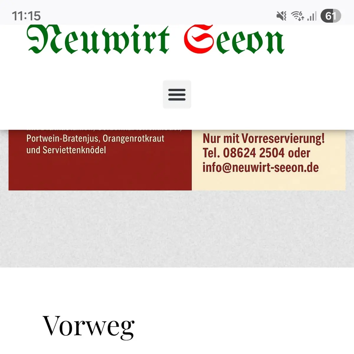 Speisekarte photo 2