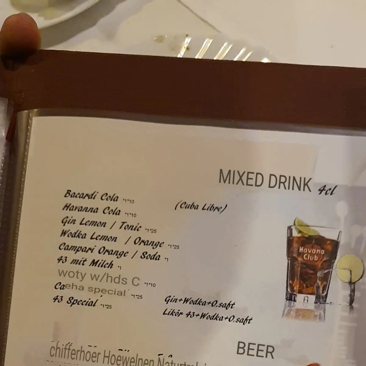 Speisekarte, Restaurante Andalucia - Mannheim