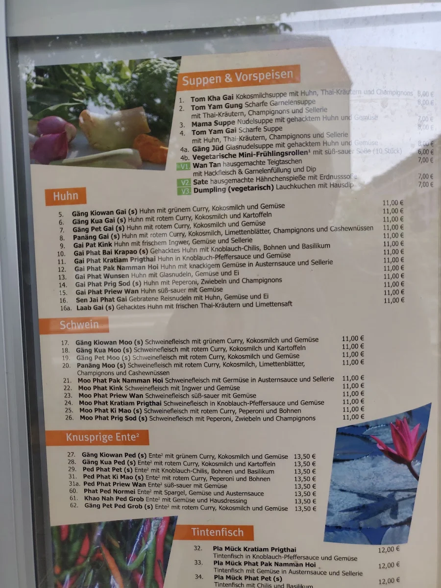 Speisekarte, Thai Food 2 Bärenschanze