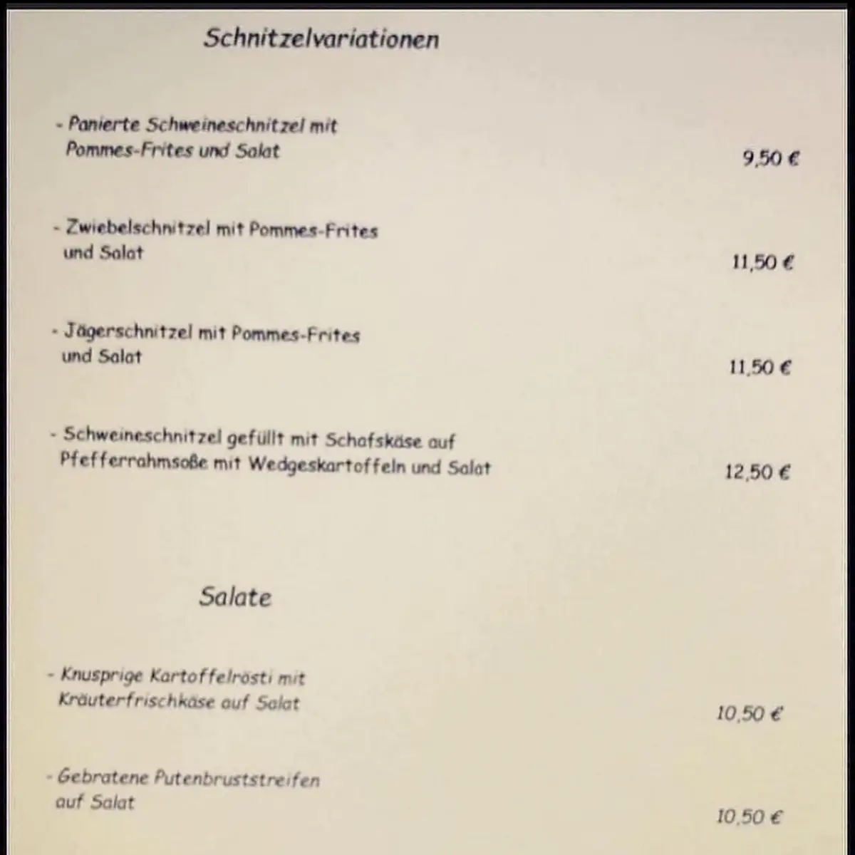 Speisekarte photo 1