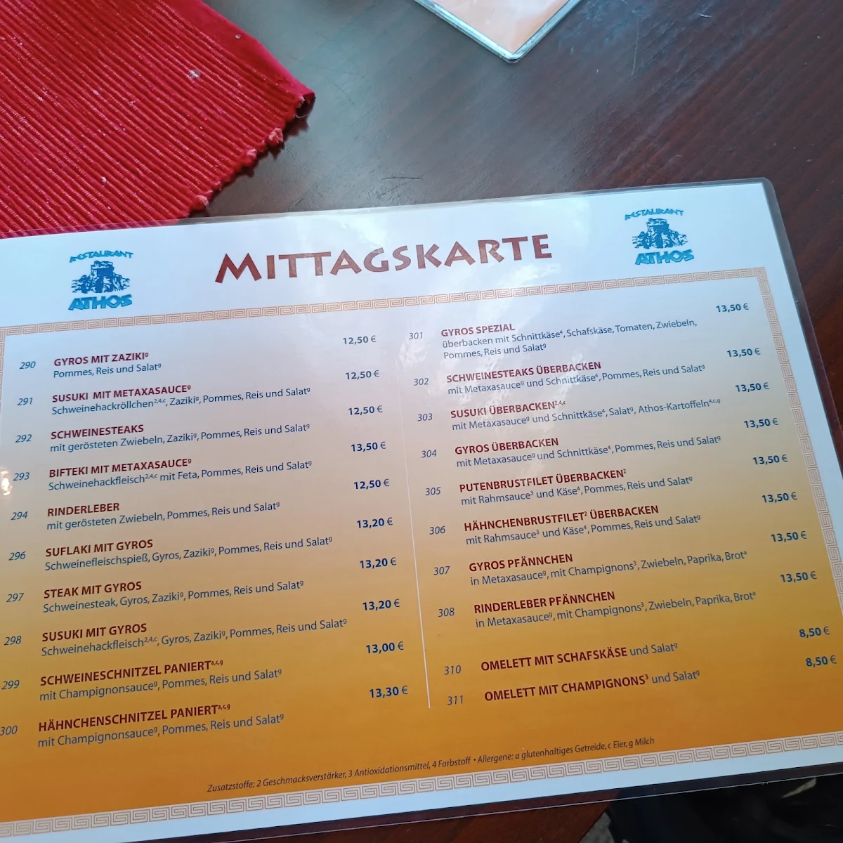 Speisekarte photo 1