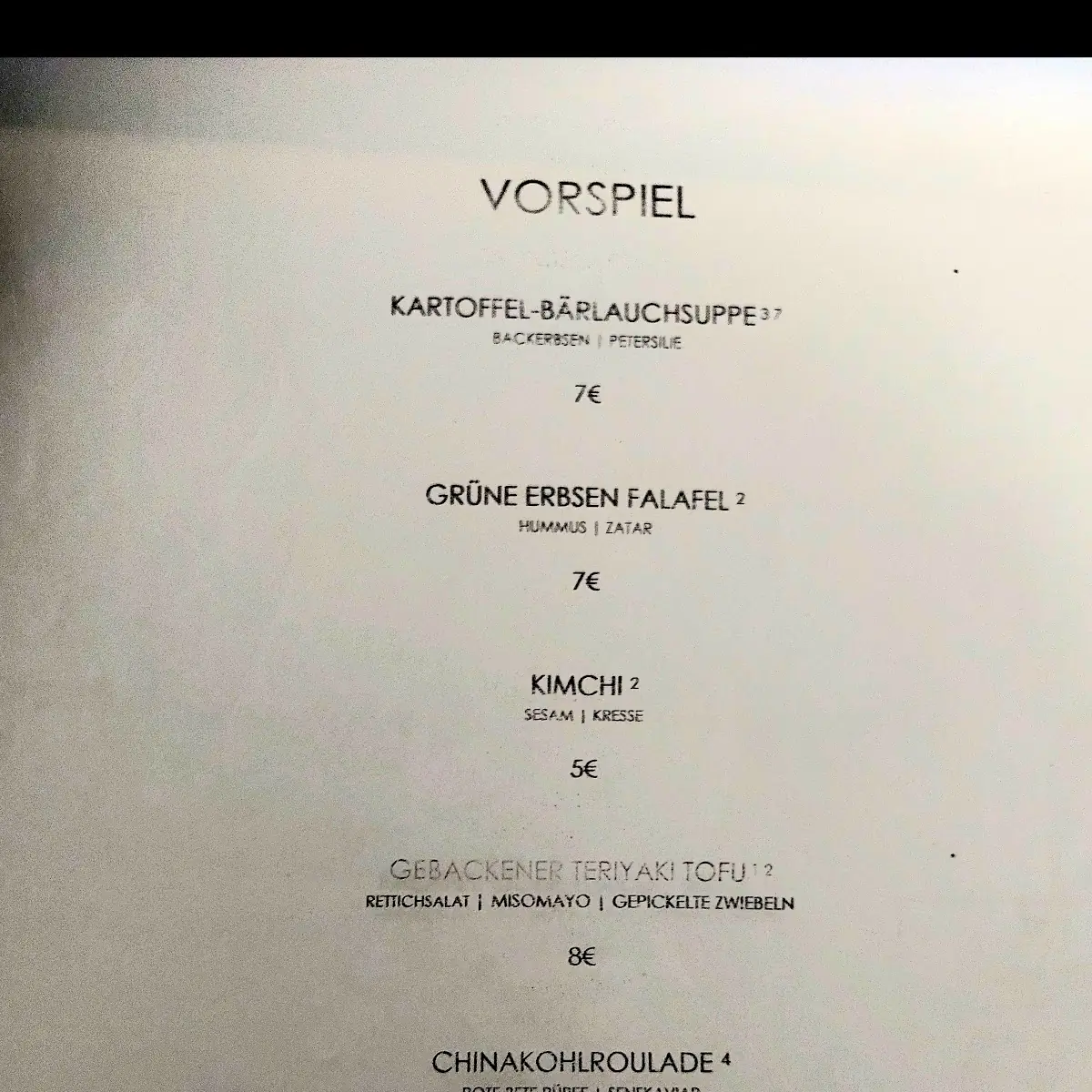 Speisekarte photo 2